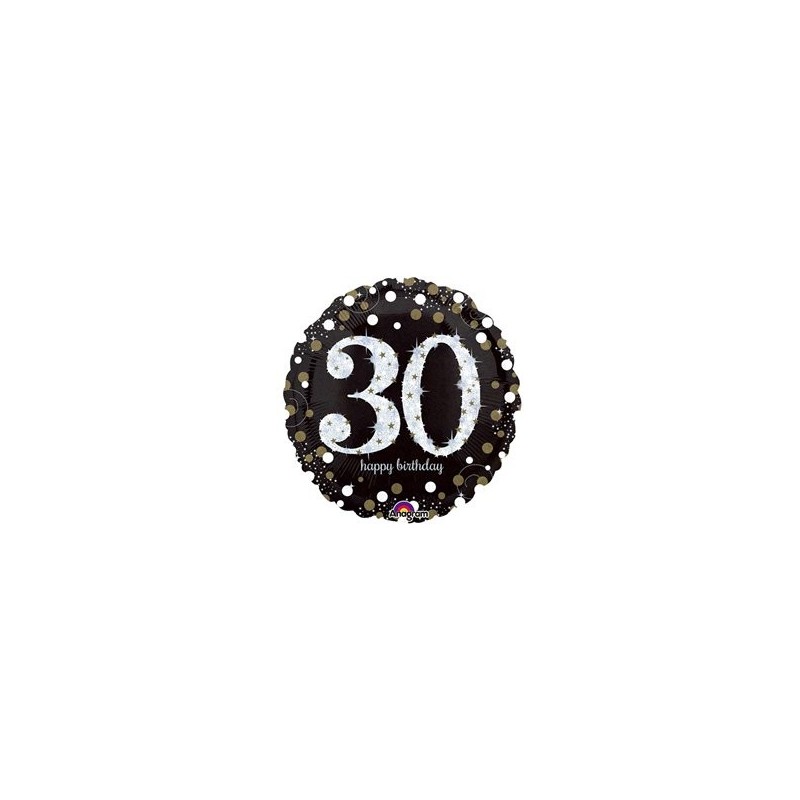 Ballon Happy birthday Or - 30ans