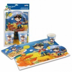 6 Gobelets Assiettes Serviettes et 1 Nappe PIRATE