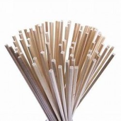 Pack de 100 bâtons en bois 28 cm pour barbe à papa