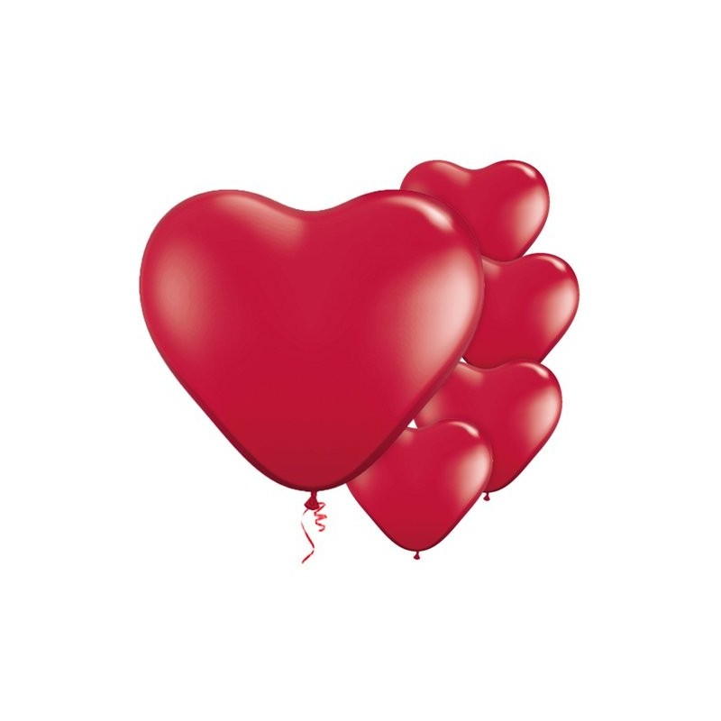 Ballon Cœur Rouge 11"ou 28cm Latex