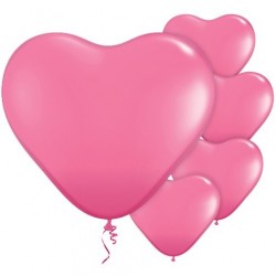 Ballon Cœur Rose 11"ou 28cm Latex