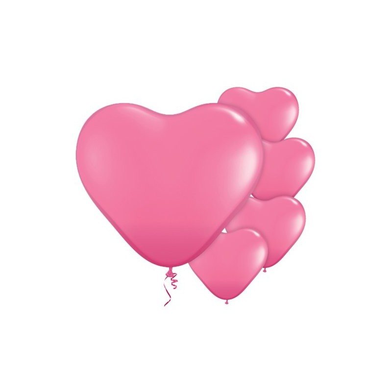 Ballon Cœur Rose 11"ou 28cm Latex