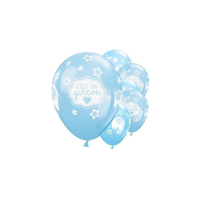 Ballon latex Naissance garçon 11" ou 28 cm