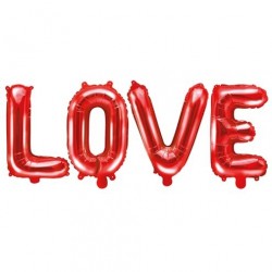Ballon Alu Love rouge 55"