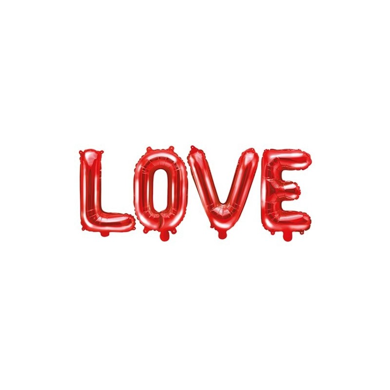 Ballon Alu Love rouge 55"