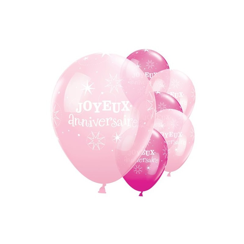 Ballon Joyeux anniversaire Rose