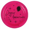 Assiette fuchsia x10