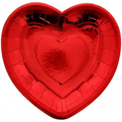 8 Assiettes en coeur