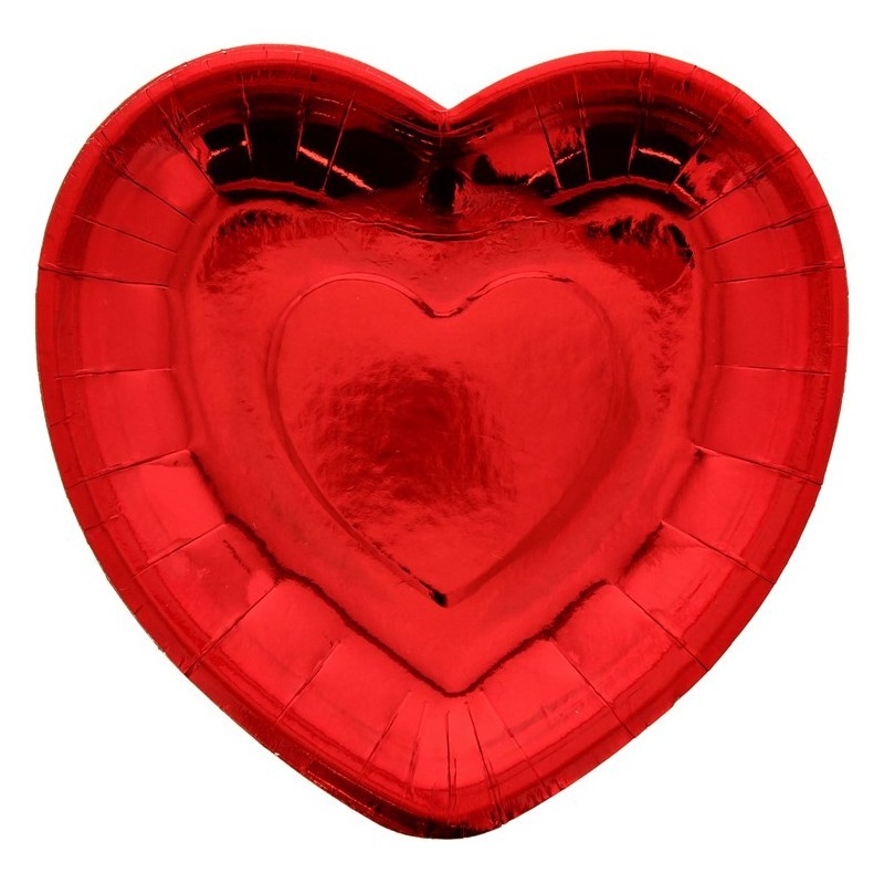 8 Assiettes en coeur