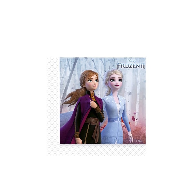 Serviettes en Papier La Reine des Neiges 2 Disney - 33cm