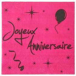 Serviette de table fuchsia x20