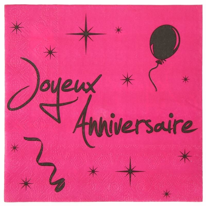 Serviette de table fuchsia x20