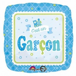 Ballon carre Alu naissance fille