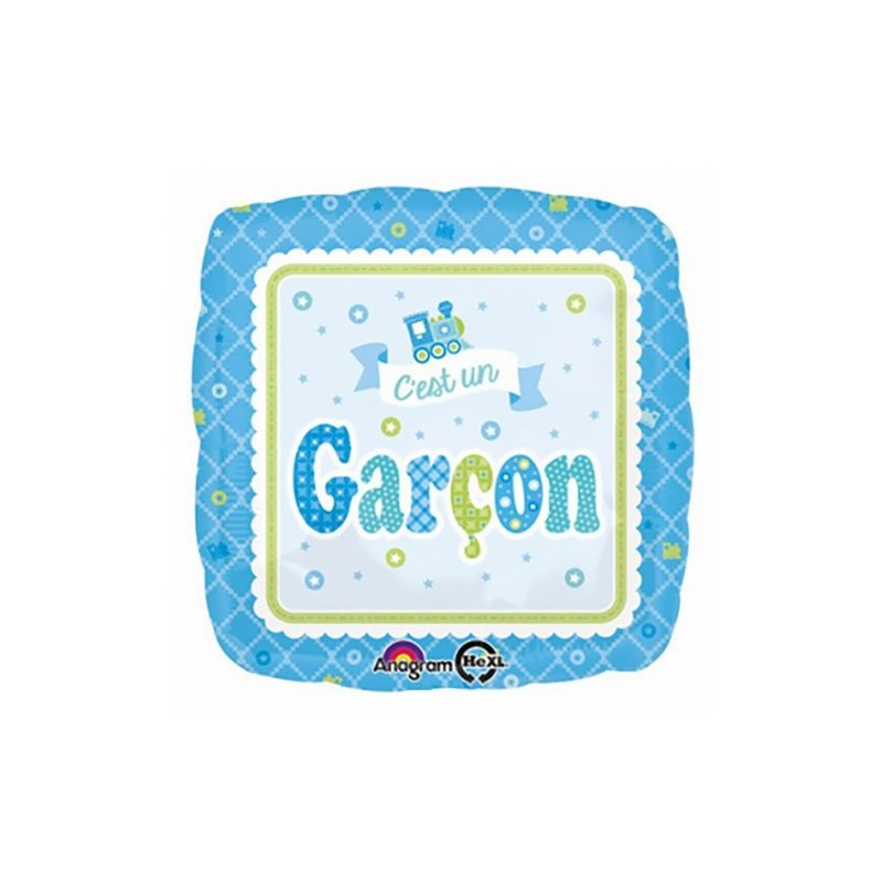 Ballon carre Alu naissance fille