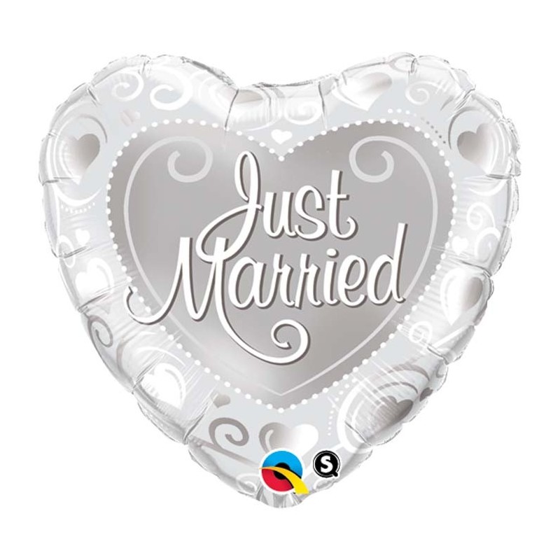 Balloon Alu -Just married 18 "(45 cm)