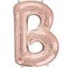 Ballon Rose Or lettre B