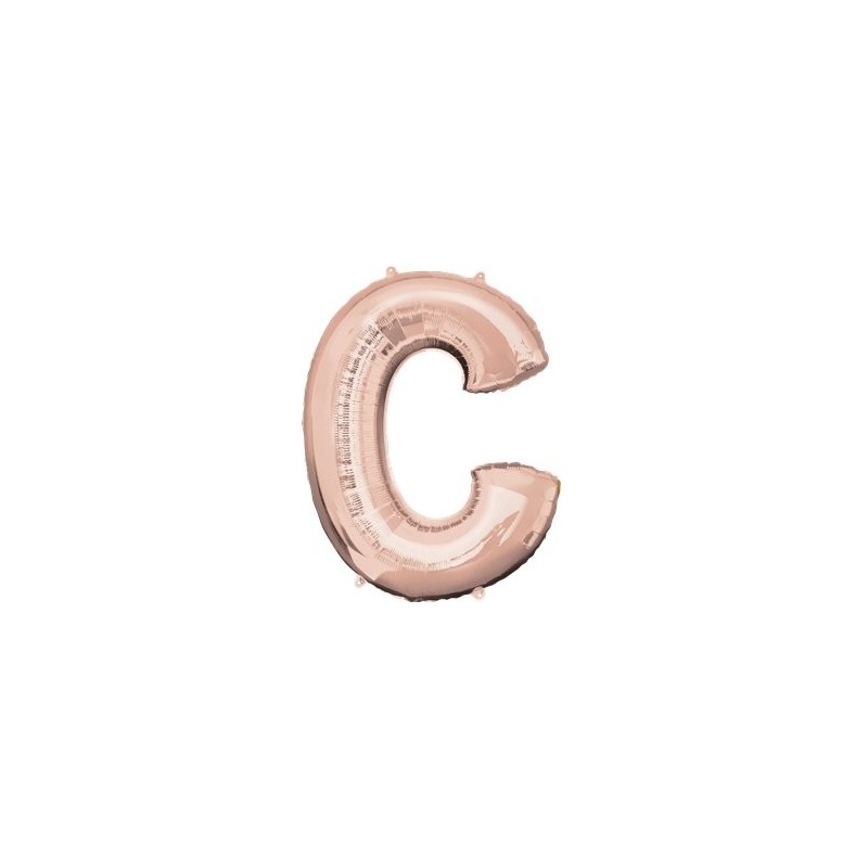 Ballon Rose Or lettre C