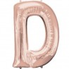 Ballon Rose Or lettre D