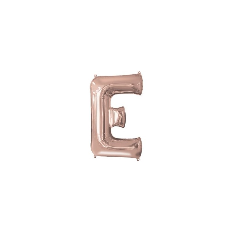 Ballon Rose Or lettre E