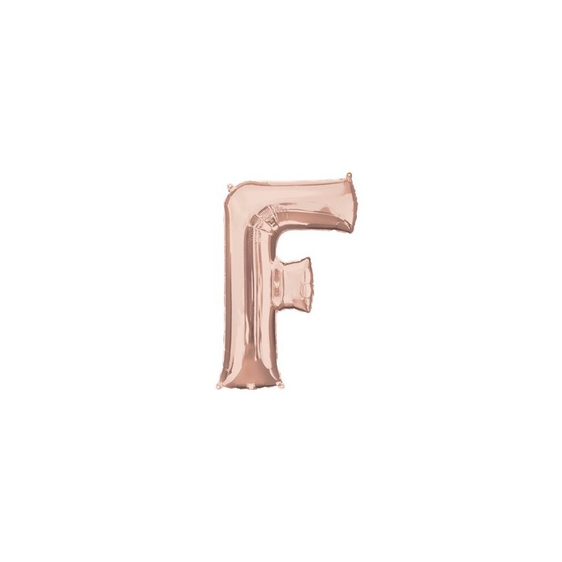 Ballon Rose Or lettre F