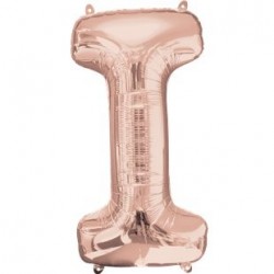 Ballon Rose Or lettre I
