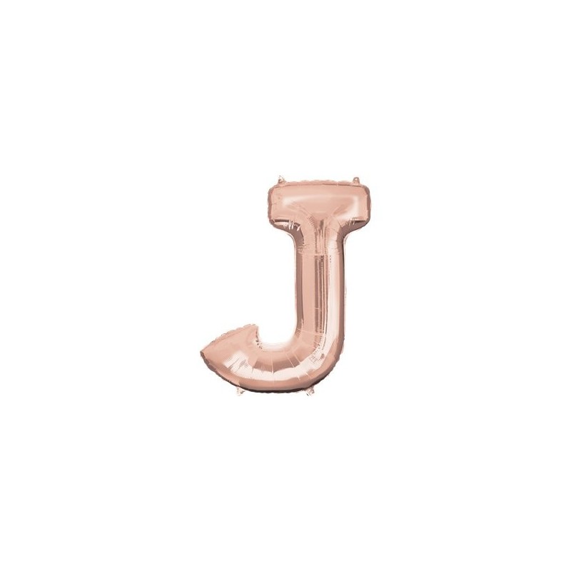Ballon Rose Or lettre J