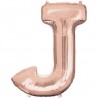 Ballon Rose Or lettre J