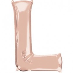 Ballon Rose Or lettre L