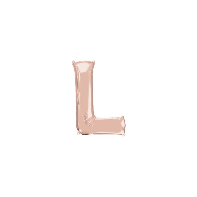 Ballon Rose Or lettre L