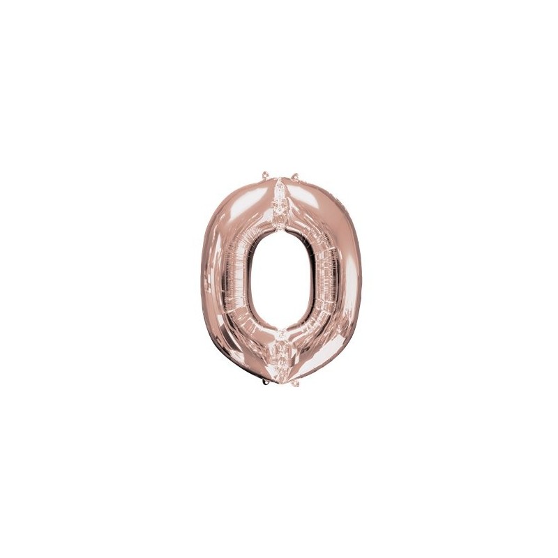 Ballon Rose Or lettre O