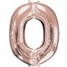 Ballon Rose Or lettre O