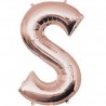 Ballon Rose Or lettre S