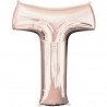 Ballon Rose Or lettre T