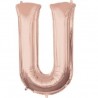Ballon Rose Or lettre U