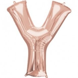 Ballon Rose Or lettre Y