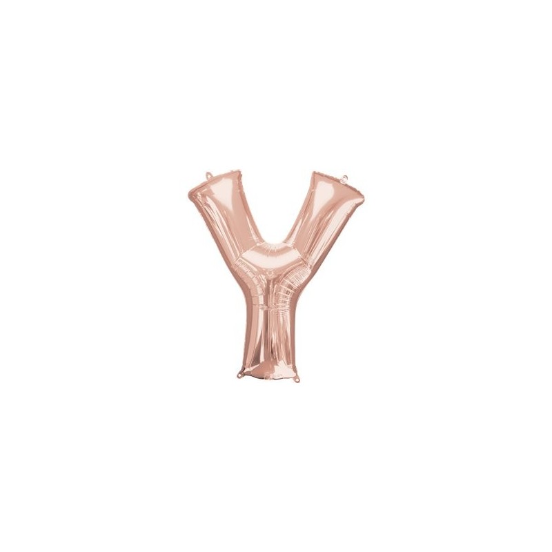 Ballon Rose Or lettre Y