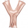 Ballon Rose Or lettre Y