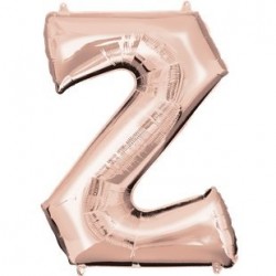 Ballon Rose Or lettre Z