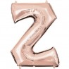 Ballon Rose Or lettre Z