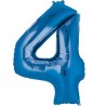 Ballon Bleu chiffre 4