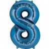 Ballon Bleu chiffre 8