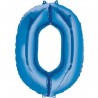 Ballon Bleu chiffre 0