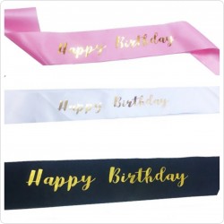 Écharpe happy birthday satin