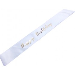 Écharpe happy birthday satin