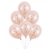 Ballons Rose nacré latex 11" 20ans paquet de 6