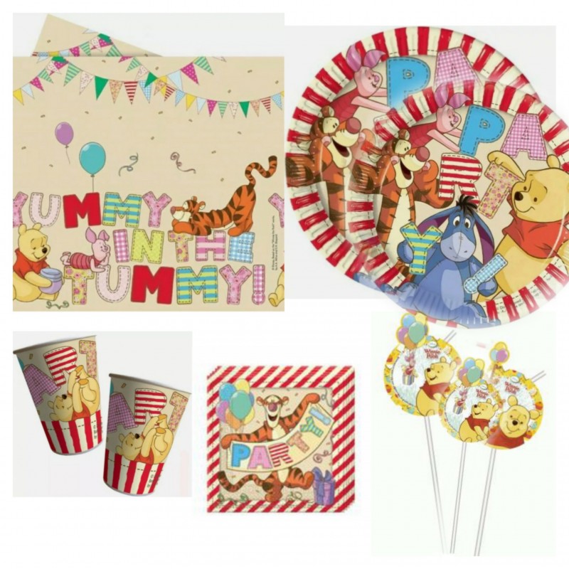 Kit anniversaire Winnie l'Ourson 16 personnes