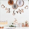 Bannière Mr & Mrs  rose-or 2m