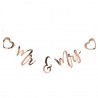 Bannière Mr & Mrs  rose-or 2m