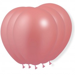 BALLONS LATEX 10" (25cm ) METAL ROSE GOLD