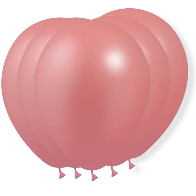 BALLONS LATEX 10" (25cm ) METAL ROSE GOLD